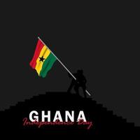 vector de la plantilla de diseño del día de la independencia de ghana