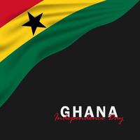 vector de la plantilla de diseño del día de la independencia de ghana