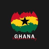 vector de la plantilla de diseño del día de la independencia de ghana