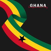 vector de la plantilla de diseño del día de la independencia de ghana