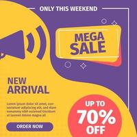 Sale banner template design. Mega sale, Special offer for web and social media marketing best price in vector