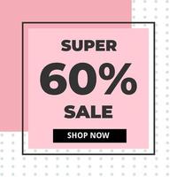 Sale Discount banner template design. Special offer, mega sale, big sale for web and social media marketing in vector