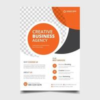 Corporate marketing flyer template vector