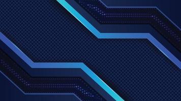 Blue abstract tech geometric modern background vector