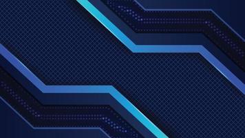 Blue abstract tech geometric modern background vector