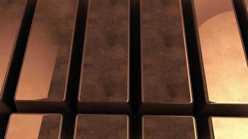 Pure Copper Ingots Background video