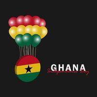 vector de la plantilla de diseño del día de la independencia de ghana