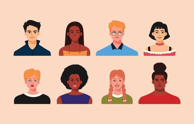 Various Ethnics of People Avatar Collection