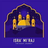 Isra Mi'raj The Night Journey vector