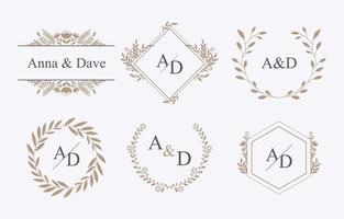 Lv initial wedding monogram logo Royalty Free Vector Image