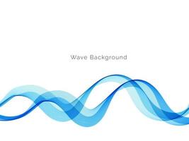 elegante fondo decorativo de onda azul suave vector