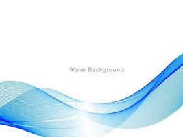 Stylish smooth blue wave decorative background vector