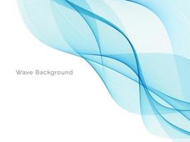 Abstract smooth stylish blue decorative wave background vector