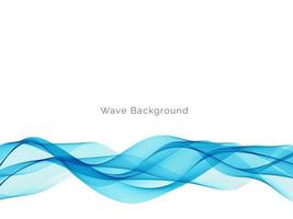 Flowing blue wave motion background vector