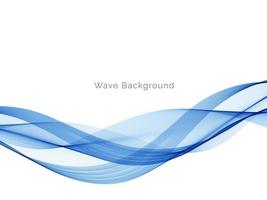 Abstract blue wave design decorative background vector