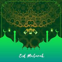 Eid Mubarak festival decorative background vector