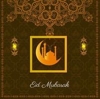 Eid Mubarak festival decorative background vector