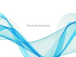 Fondo de onda azul elegante liso abstracto vector