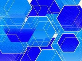 Abstract gradient geometric blue modern background pattern vector