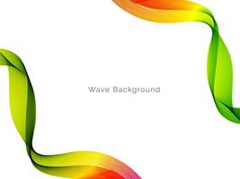 Decorative design colorful wave pattern stylish flowing background vector