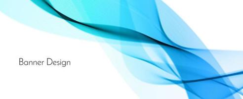 Fondo de banner de diseño de onda moderna azul abstracto vector