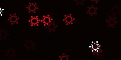 Light red vector backdrop with virus symbols.