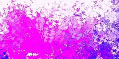 Light purple, pink vector background with triangles.