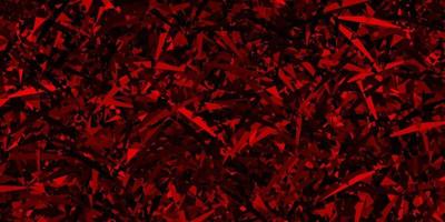 Dark red vector backdrop with triangles, lines.