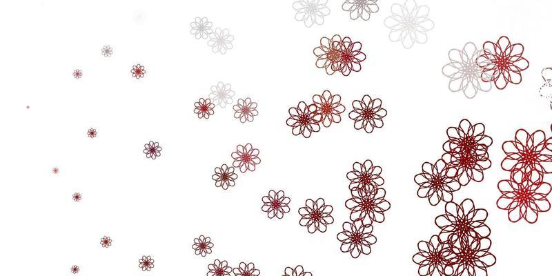 Light Red vector natural backdrop with flowers.