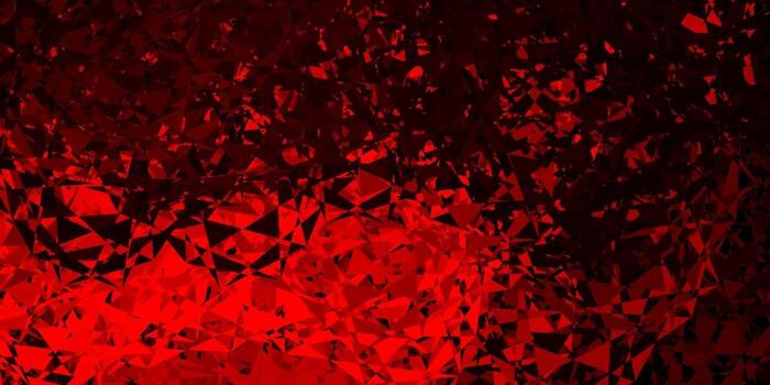 patrón de vector rojo oscuro con formas poligonales.