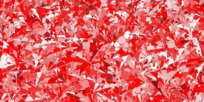 Light Red vector backdrop with triangles, lines.