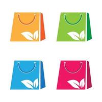 Eco bag logo images illustration vector