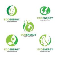 Eco energy logo images vector