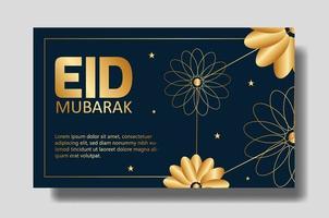 Tarjeta eid mubarak o diseño de banner. plantilla de fondo editable vector