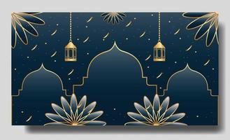 Islamic background full editable template vector