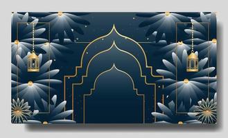 Islamic background with followers full editable template
