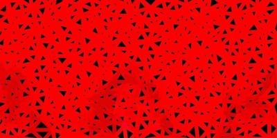 Dark red, yellow vector abstract triangle backdrop.