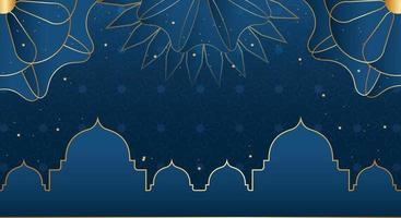 Islamic background with followers full editable template