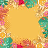 Hello Summer with Yellow Background vector