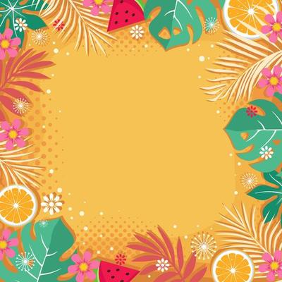 Hello Summer with Yellow Background