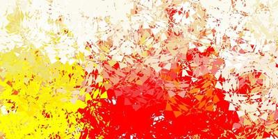 Light red, yellow vector background with triangles.