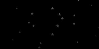Dark Gray vector pattern with abstract stars.