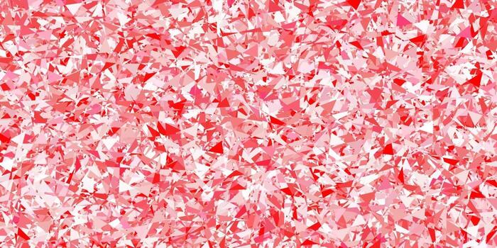 Fondo de vector rojo claro con triángulos.