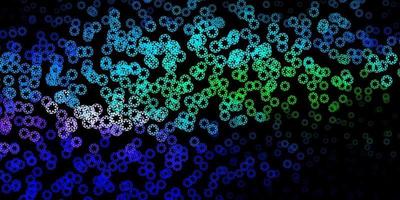 Dark blue, green vector pattern with spheres.