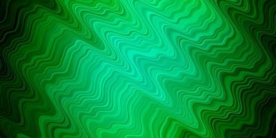 Dark Green vector backdrop with bent lines.