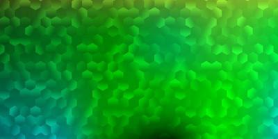 Light blue, green vector cover with simple hexagons.