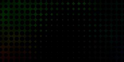 Dark Green vector backdrop with circles.