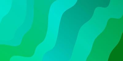 Light Green vector background with curved lines.