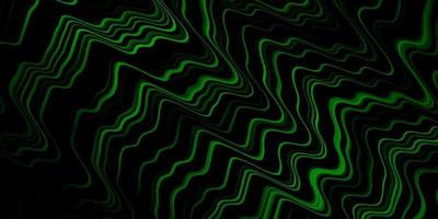 Dark Green vector background with lines.