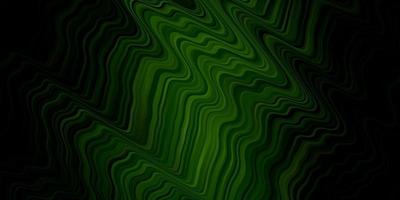 Dark Green vector template with curves.